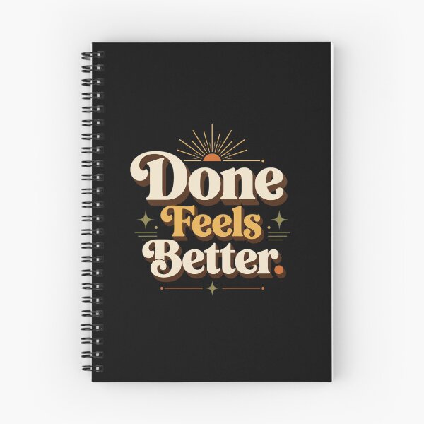 Item preview, Done Feels Better. | Retro Productivity Typography Design designed and sold by Irene Catchmind.