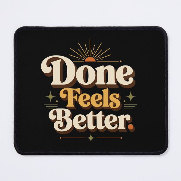 Item preview, Done Feels Better. | Retro Productivity Typography Design designed and sold by Irene Catchmind.