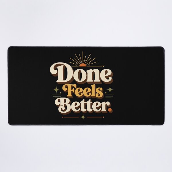 Item preview, Done Feels Better. | Retro Productivity Typography Design designed and sold by Irene Catchmind.