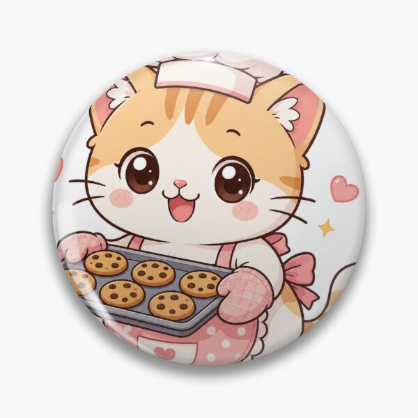 Item preview, Cute Cat – Kitten Chef Baking Cookies designed and sold by Vexorask.