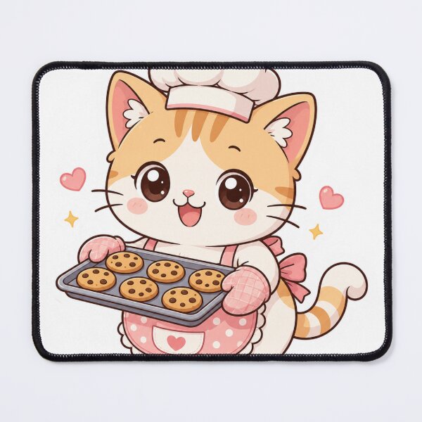 Item preview, Cute Cat – Kitten Chef Baking Cookies designed and sold by Vexorask.