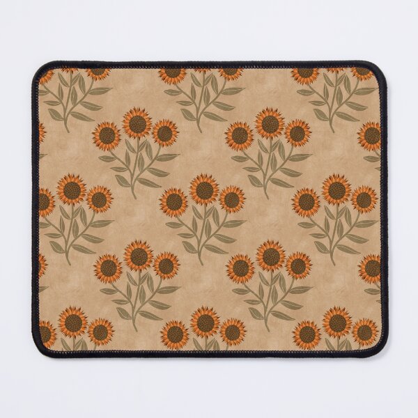 Item preview, Fall Autumn Sunflowers on Brown Pattern  designed and sold by Lavender Mint Graphics.
