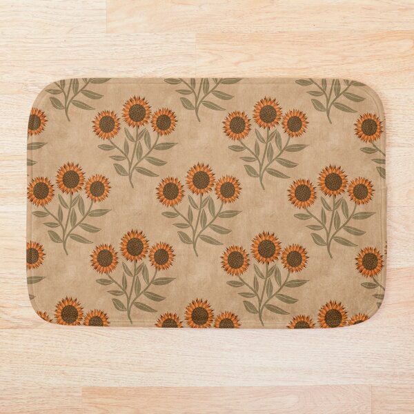 Item preview, Girasoles otoñales sobre fondo marrón designed and sold by Lavender Mint Graphics.