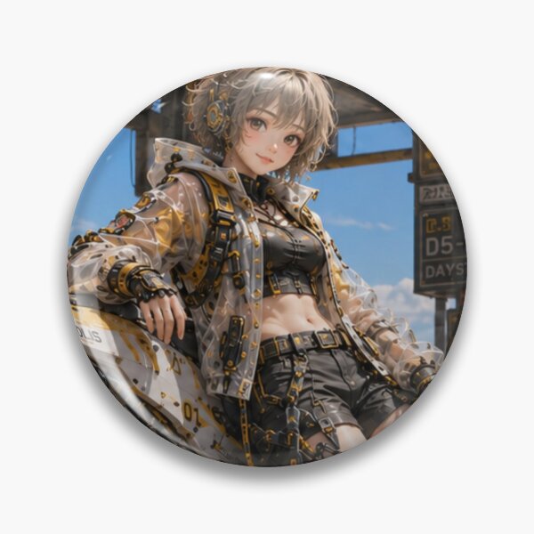 Item preview, Cyberpunk Anime Girl with Sci-Fi Motorcycle in Futuristic City designed and sold by Japan-kanji-ya.