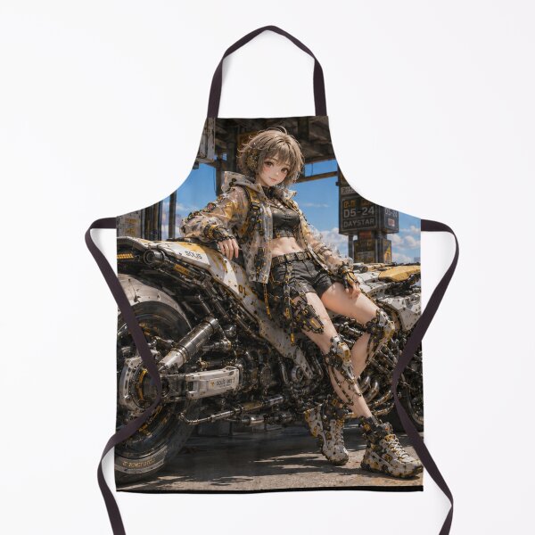 Item preview, Cyberpunk Anime Girl with Sci-Fi Motorcycle in Futuristic City designed and sold by Japan-kanji-ya.