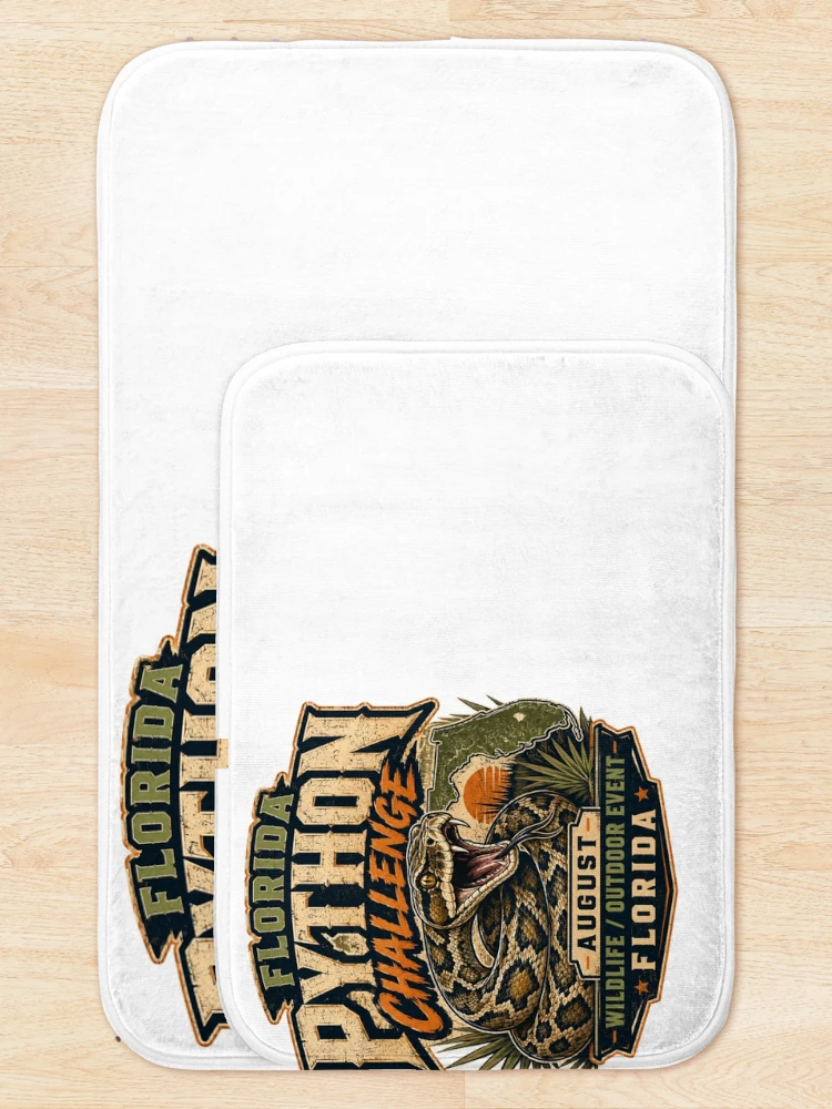 Thumbnail 5 of 6, Bath Mat, Florida Python Challenge Outdoor Adventure Event designed and sold by IRON WINGS /USAF.