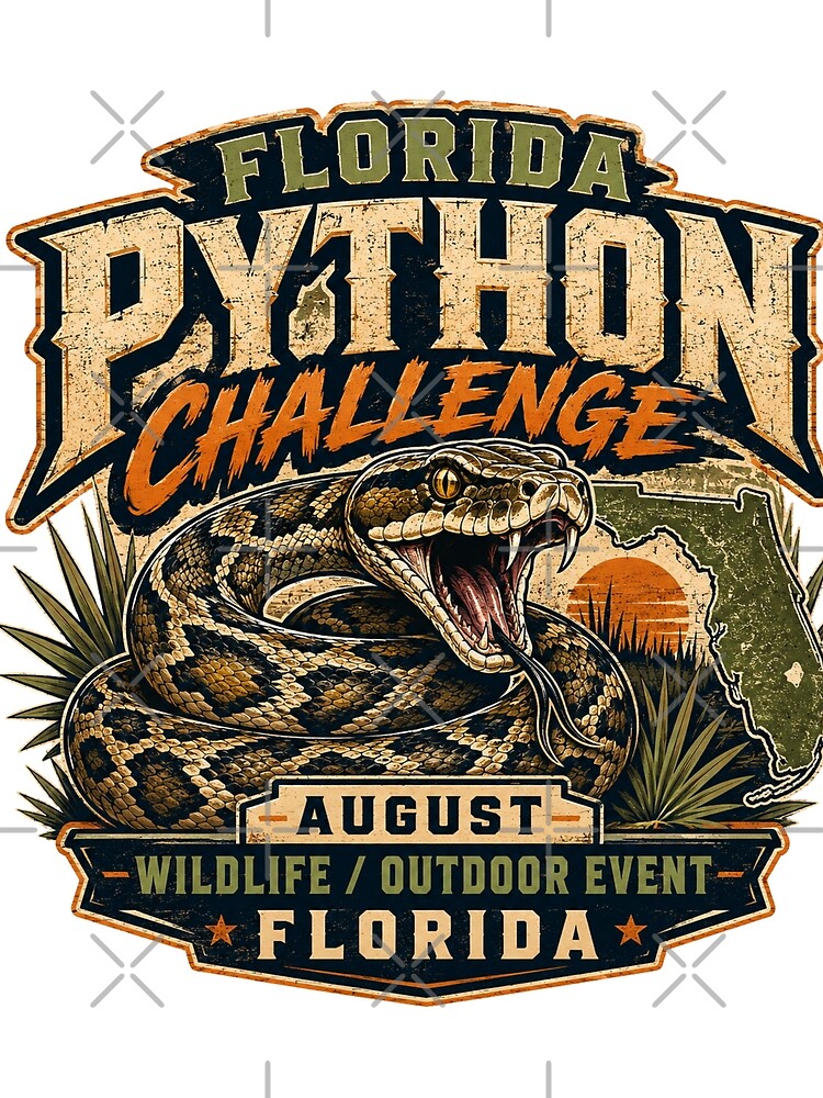 Thumbnail 3 of 3, Scarf, Florida Python Challenge Outdoor Adventure Event designed and sold by PatternFusions.