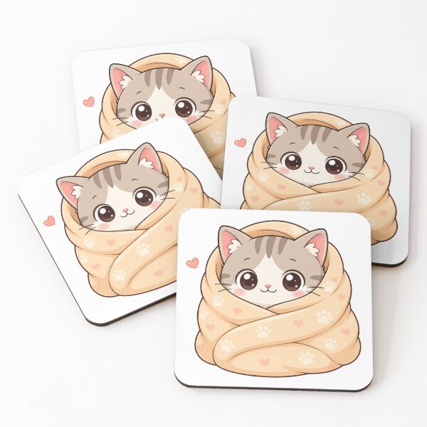 Item preview, Cute Cat – Kitten Wrapped as a Cozy Burrito designed and sold by Vexorask.