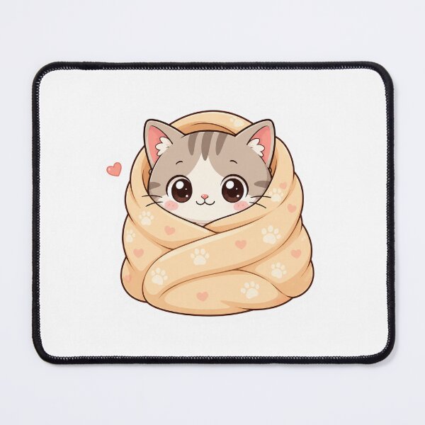 Item preview, Cute Cat – Kitten Wrapped as a Cozy Burrito designed and sold by Vexorask.