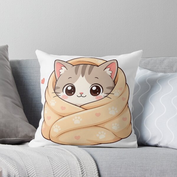Item preview, Cute Cat – Kitten Wrapped as a Cozy Burrito designed and sold by Vexorask.