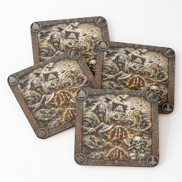Item preview, Epic Viking Battle | Norse Warriors, Valhalla, Runes & Dark Pagan Art designed and sold by Alchemy Forge.