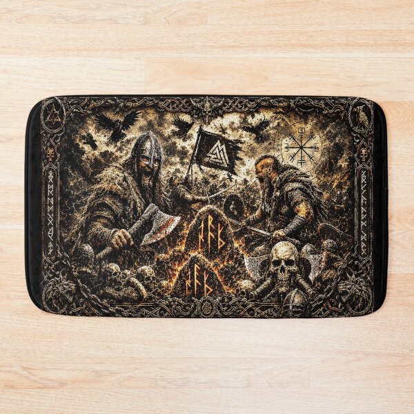 Item preview, Epic Viking Battle | Norse Warriors, Valhalla, Runes & Dark Pagan Art designed and sold by Alchemy Forge.