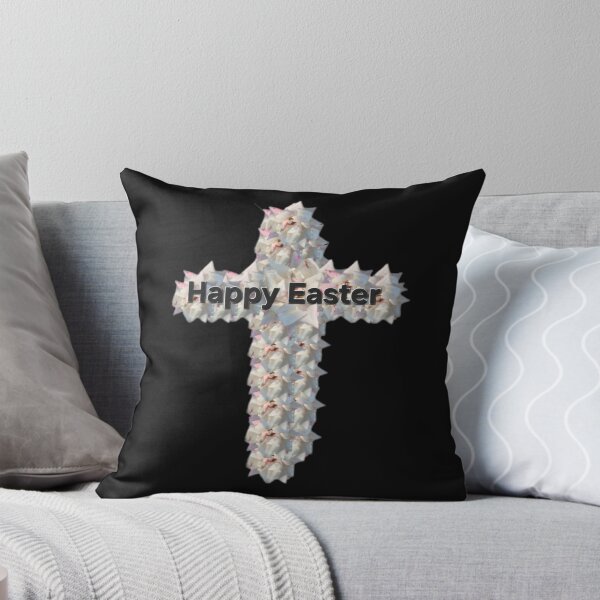 Item preview, Happy Easter white rose cross designed and sold by gracehopelove.