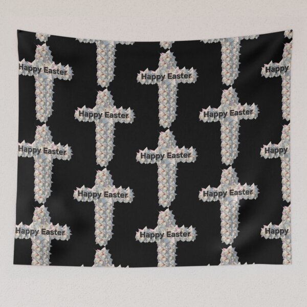 Item preview, Happy Easter white rose cross designed and sold by gracehopelove.