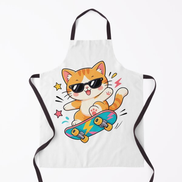 Item preview, Cute Cat – Kitten Riding a Skateboard designed and sold by Vexorask.