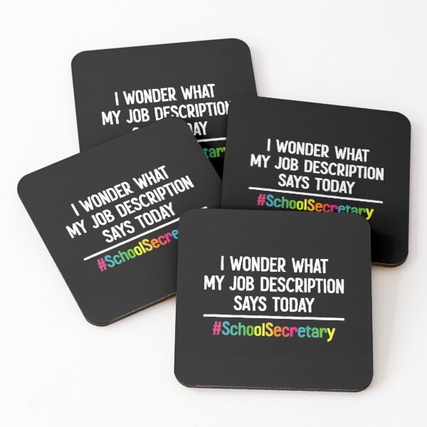 Item preview, I Wonder What My Job Description Says Today - Funny School Secretary Gift designed and sold by asyanavirgifa.