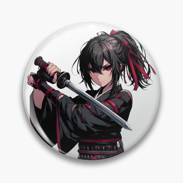 Item preview, Anime Epic Japanese Samurai Warrior – Female Katana Fighter Aesthetic Design designed and sold by Lag-Threads.