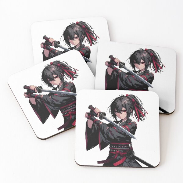 Item preview, Anime Epic Japanese Samurai Warrior – Female Katana Fighter Aesthetic Design designed and sold by Lag-Threads.