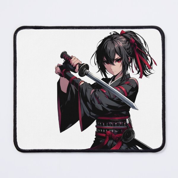 Item preview, Anime Epic Japanese Samurai Warrior – Female Katana Fighter Aesthetic Design designed and sold by Lag-Threads.