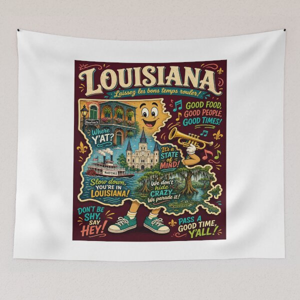 Item preview, Louisiana Livin designed and sold by 5PointsDigital.