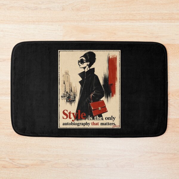 Item preview, 60s Fashion Illustration Silhouette Oversize Coat Lacquer Red Art designed and sold by Artisticanvas.