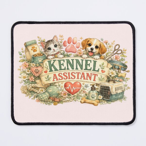Item preview, Vintage Watercolor Kennel Assistant Sticker designed and sold by Petals and pearls.