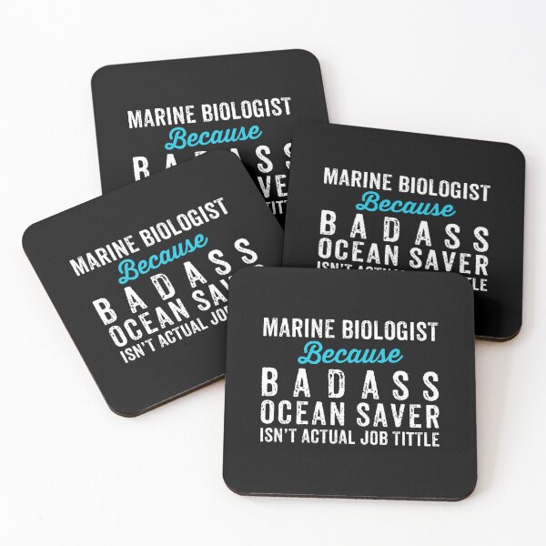Item preview, Marine Biologist Because Badass Ocean Saver Ins't Official Job Tittle - Funny Marine Science Biology designed and sold by asyanavirgifa.