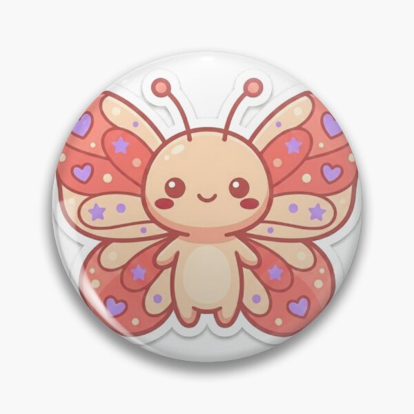 Item preview, Cute Kawaii Pink Butterfly Sticker | Anime Style Chibi Insect Art | Laptop Sticker | Gift for Nature Lovers designed and sold by Chipkooo.