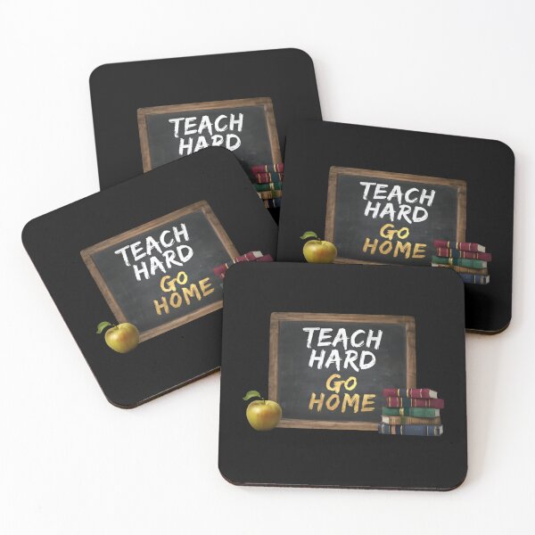 Item preview, Teach Hard Go Home Funny Teacher, Vintage Chalkboard Teacher Gifts designed and sold by Zizo-DR44.