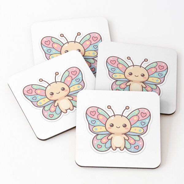 Item preview, Cute Kawaii Pastel Rainbow Butterfly Sticker | Anime Style Chibi Insect Art | Gift for Nature Lovers designed and sold by Chipkooo.