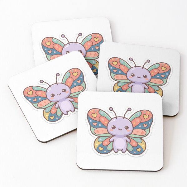 Item preview, Cute Kawaii Purple Rainbow Butterfly Sticker | Anime Style Chibi Insect Art | Gift for Nature Lovers designed and sold by Chipkooo.