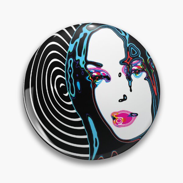 Item preview, Optical Pop Art Portrait of a Woman in Neon Colors designed and sold by cremedecolor.