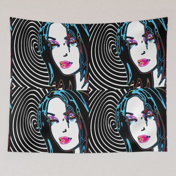 Item preview, Optical Pop Art Portrait of a Woman in Neon Colors designed and sold by cremedecolor.