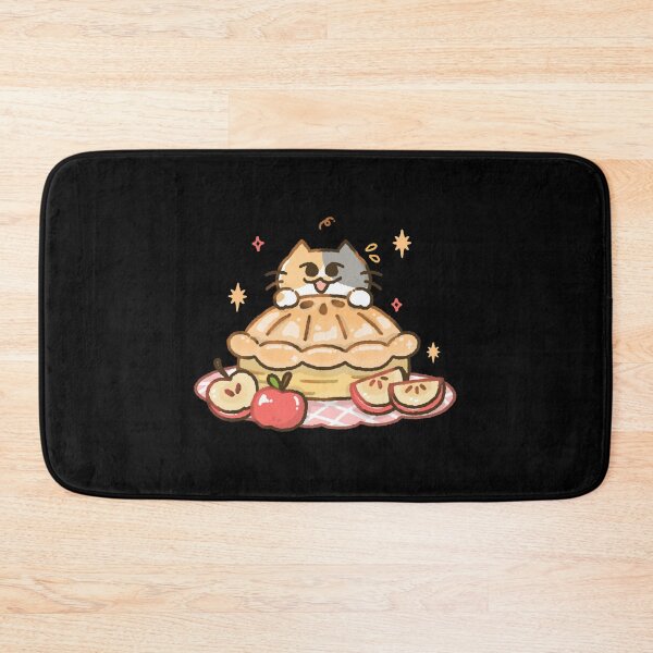 Item preview, Kawaii Cat Apple Pie Cute Cozy Dessert Illustration designed and sold by Doublettaedrawe.