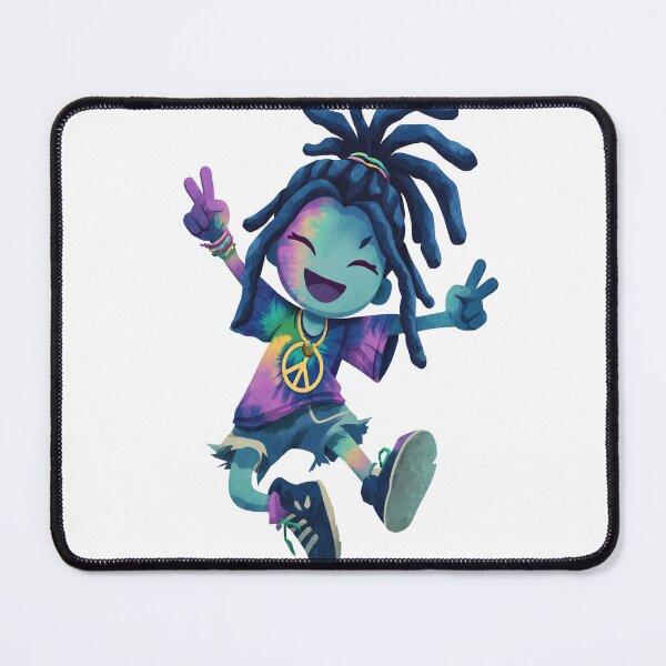 Item preview, Happy dreaded hippie girl designed and sold by SPECIEZ.