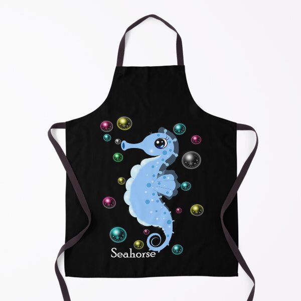 Item preview, Whimsical Blue Seahorse Under the Sea designed and sold by Shirley cute art .