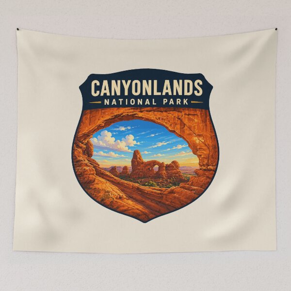 Item preview, Canyonlands National Park Moah Utah Retro Badge designed and sold by Gideon Emmerich.
