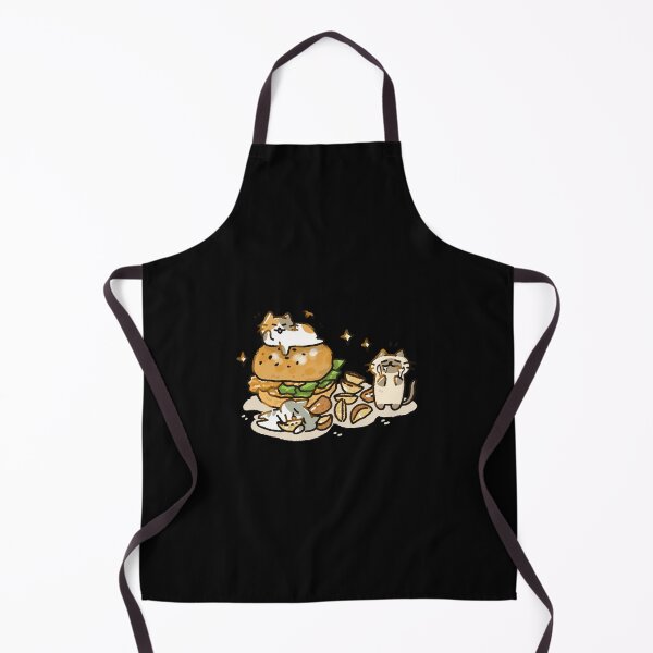 Item preview, Kawaii Cat Burger Cute Fast Food Cartoon Design designed and sold by Doublettaedrawe.