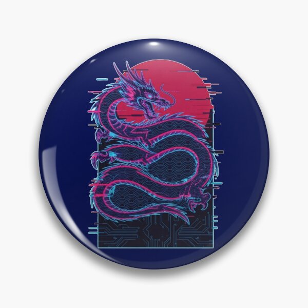 Item preview, Cyberpunk Neon Dragon Glitch Art designed and sold by PatternPopp.