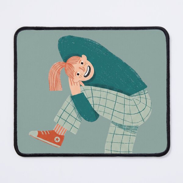Item preview, Girl in a Beret Laughing Out Loud designed and sold by PurpleParlo.