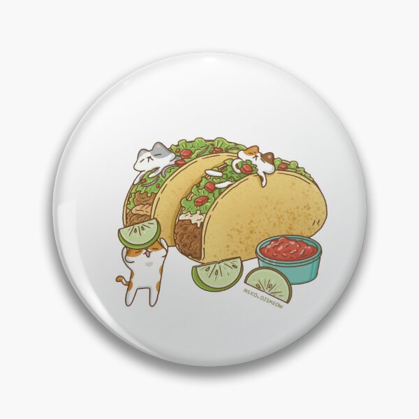 Item preview, Taco Cat Cute Kawaii Mexican Fast Food Illustration designed and sold by Nekoojimeo.