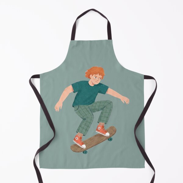 Item preview, Freckled Skater Kid in Plaid Trousers designed and sold by PurpleParlo.