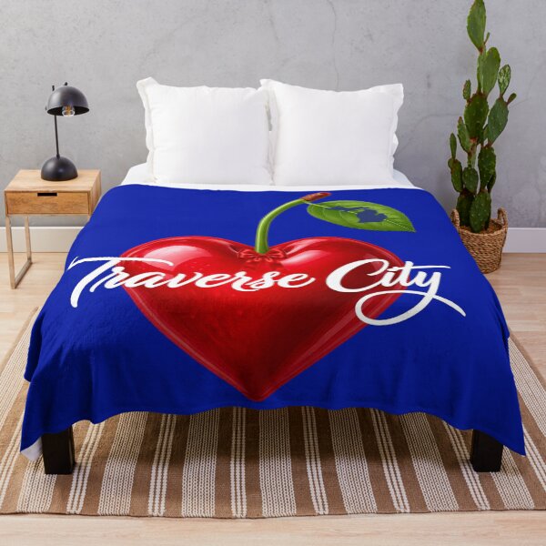 Item preview, Traverse City Cherry Heart | Original Michigan Artwork designed and sold by FreshWaterWares.