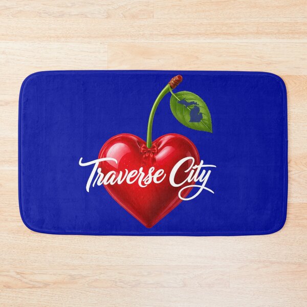Item preview, Traverse City Cherry Heart | Original Michigan Artwork designed and sold by FreshWaterWares.
