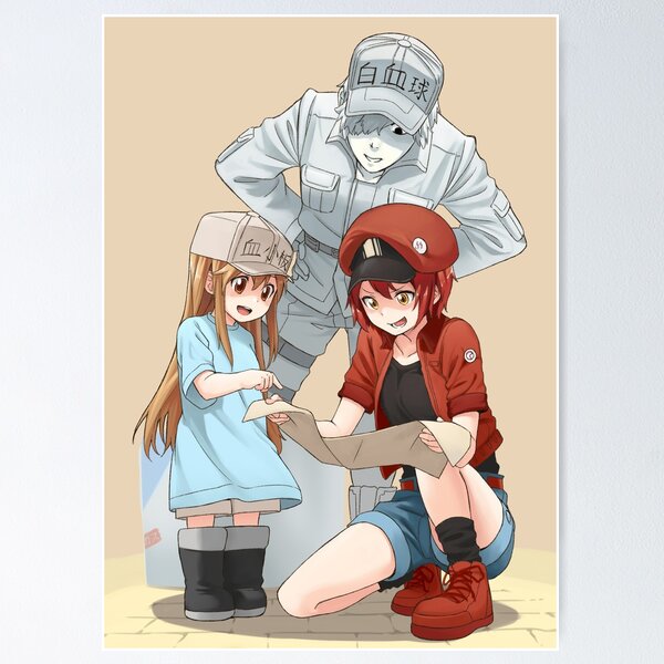 Hataraku Saibou - Cells At Work Art Board Print for Sale by CherylKato