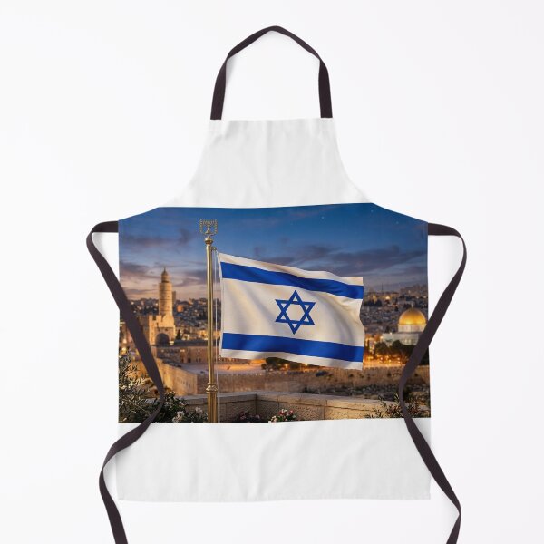 Item preview, Israel Flag Waving Over Jerusalem designed and sold by Ronel2026.
