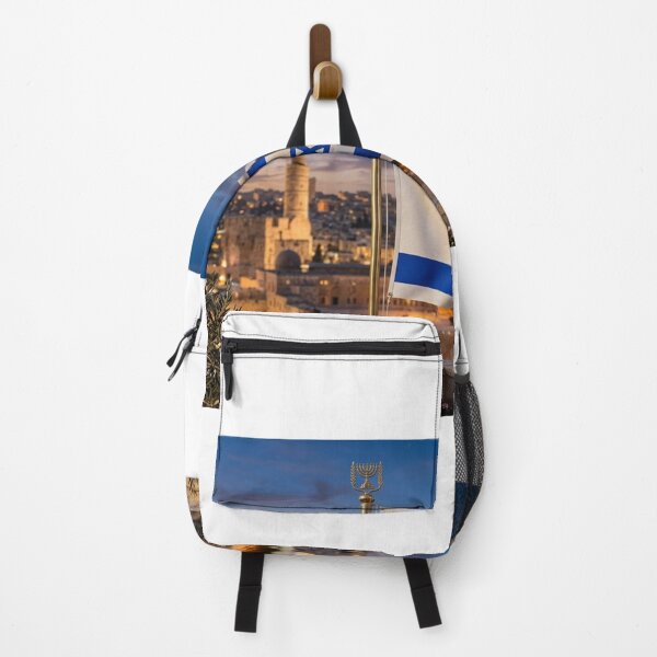 Item preview, Israel Flag Waving Over Jerusalem designed and sold by Ronel2026.