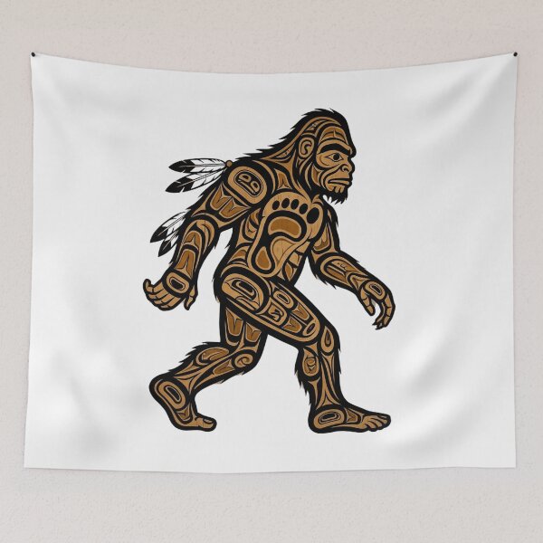 Item preview, Pacific Northwest Tribal Bigfoot - Native American Inspired Sasquatch Design designed and sold by Spank My Yeti.