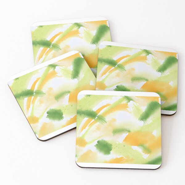 Item preview, Abstract Green and Yellow Watercolor Texture Background designed and sold by interdesigner.
