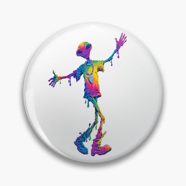 Item preview, happy psychedelic drippy alien  designed and sold by SPECIEZ.